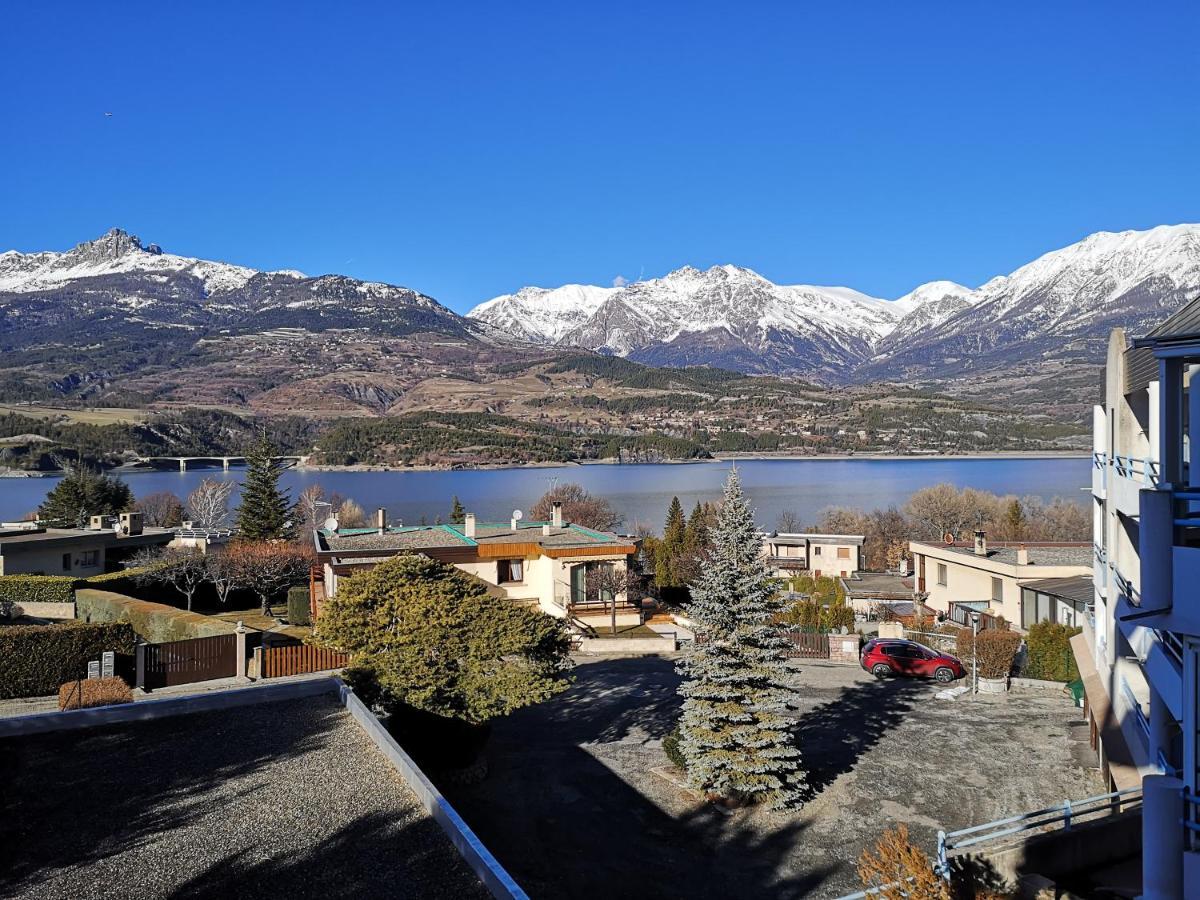 Studio vue sur lac et montagne Savines Extérieur photo
