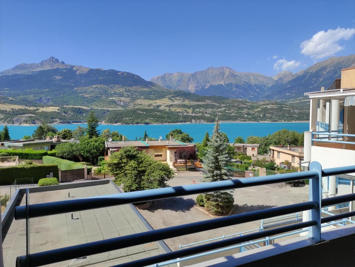 Studio vue sur lac et montagne Savines Extérieur photo