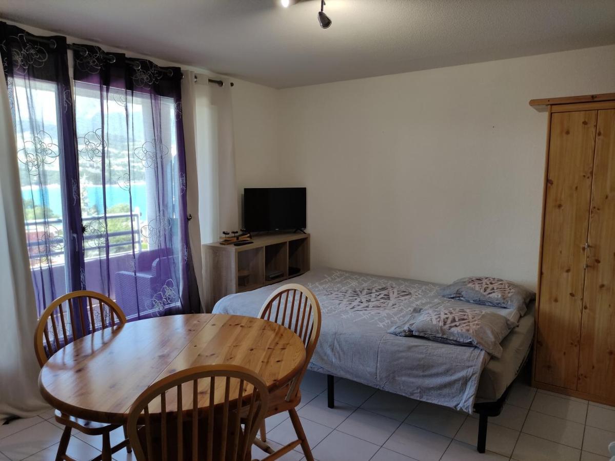 Studio vue sur lac et montagne Savines Extérieur photo